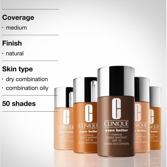 Clinique Even Better Makeup Broad Spectrum SPF15 Foundation Tawnied Beige NIB - Picture 4 of 7